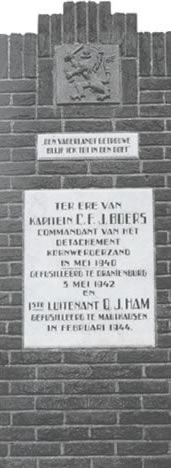 Gedenkstein in Kornwerderzand, Niederlande