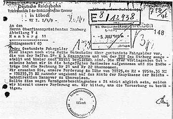 Verbindlichkeiten der Waffen-SS für gestundetes Fahrgeld